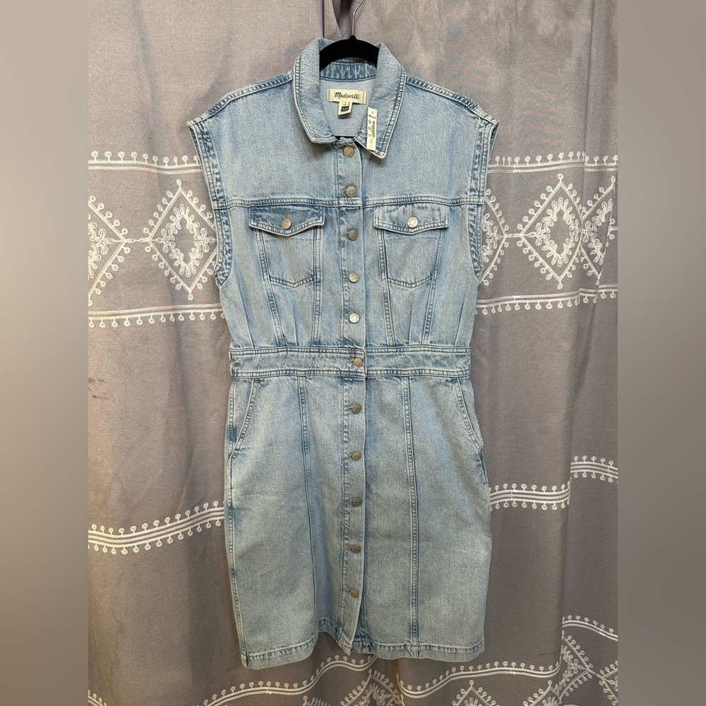 Madewell Light Blue Denim Midi Dress